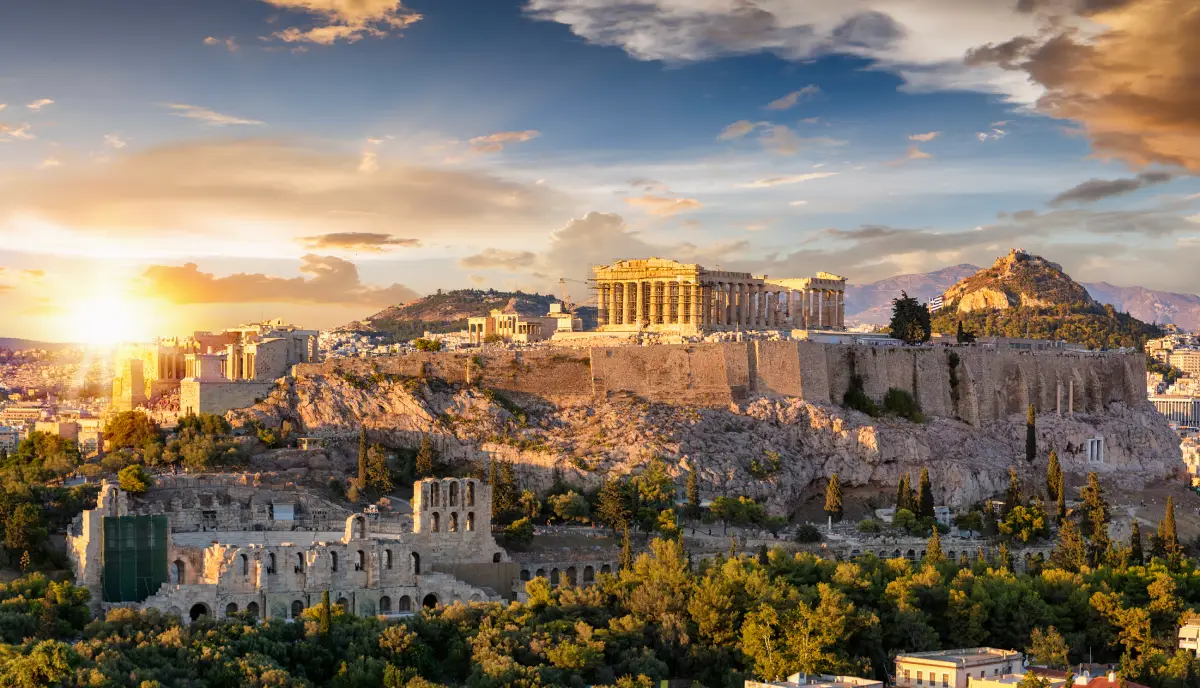 Grécia e Roma - foto das construções históricas da Grécia